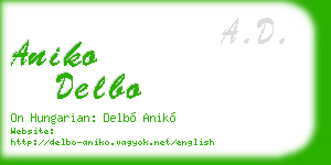 aniko delbo business card